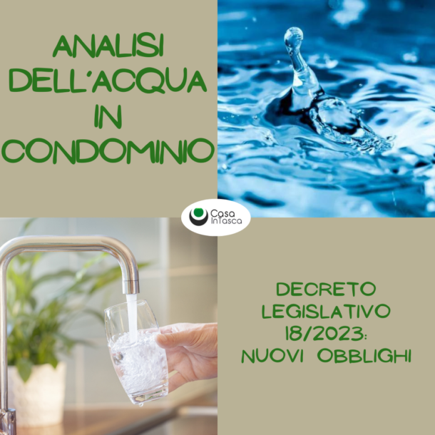 NUOVI OBBLIGHI SULLE ANALISI DELL’ACQUA IN CONDOMINIO